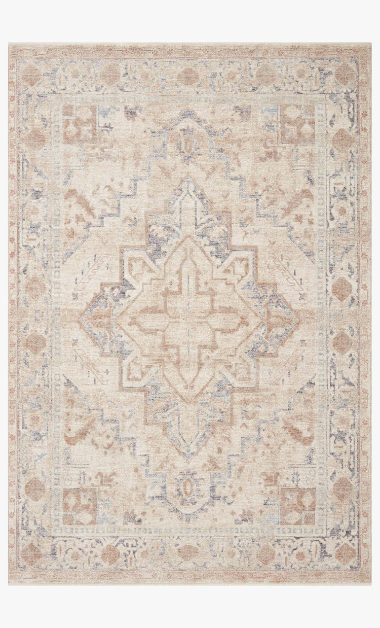 Loloi Carlisle Beige / Slate Rug RUGS - vintage inspired Loloi