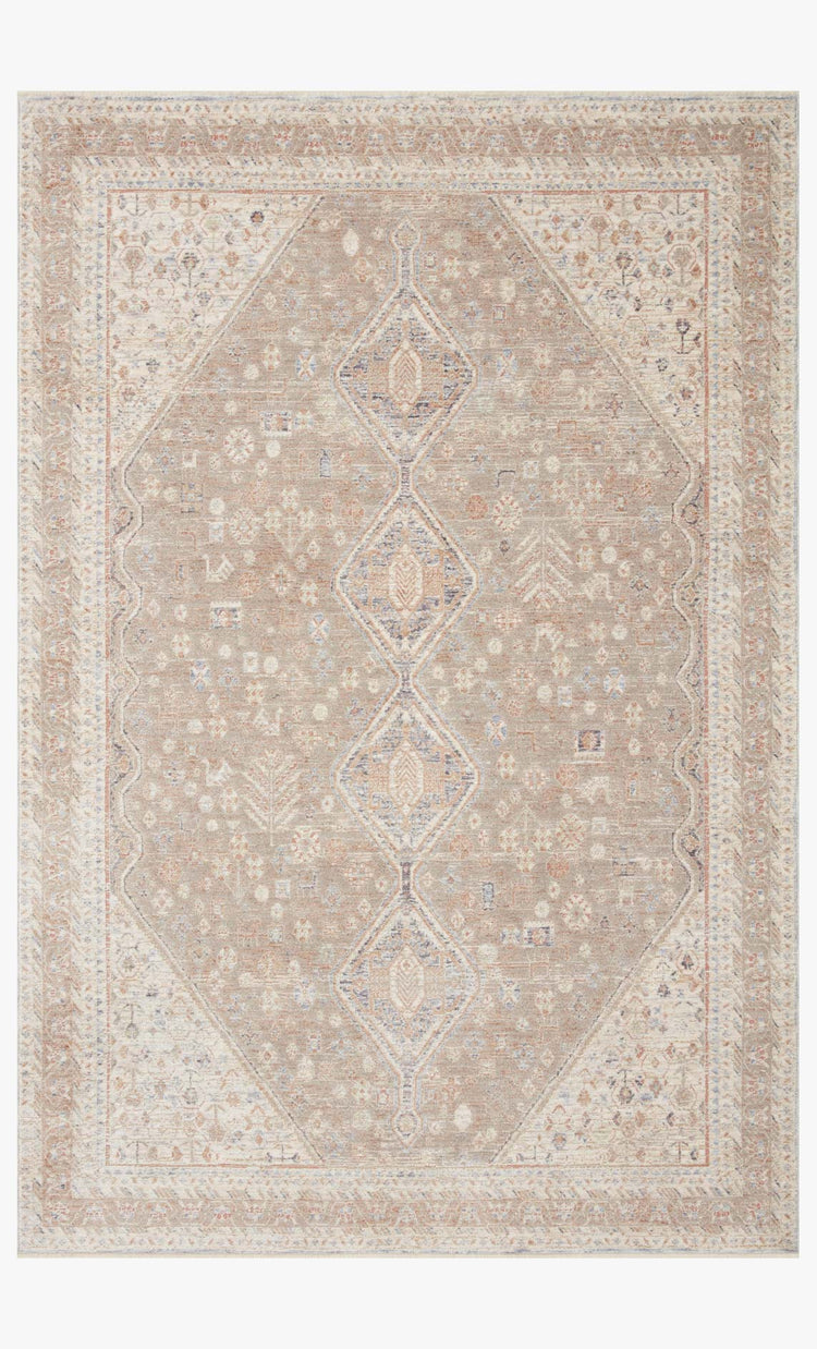 Loloi Carlisle Taupe / Ivory Rug RUGS - vintage inspired Loloi