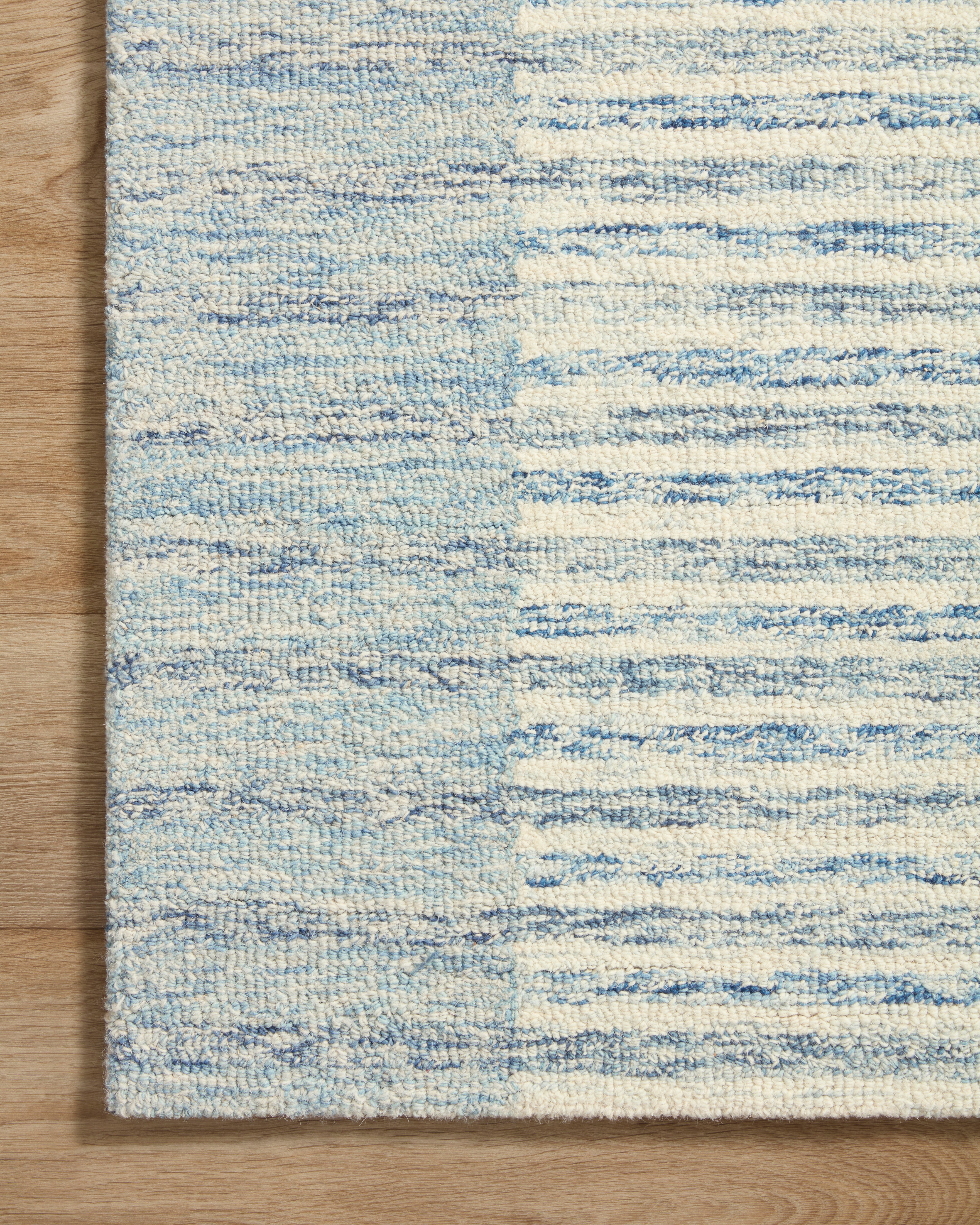 Chris Loves Julia x Loloi Chris Ivory / Denim Rug 1-RUGS Loloi