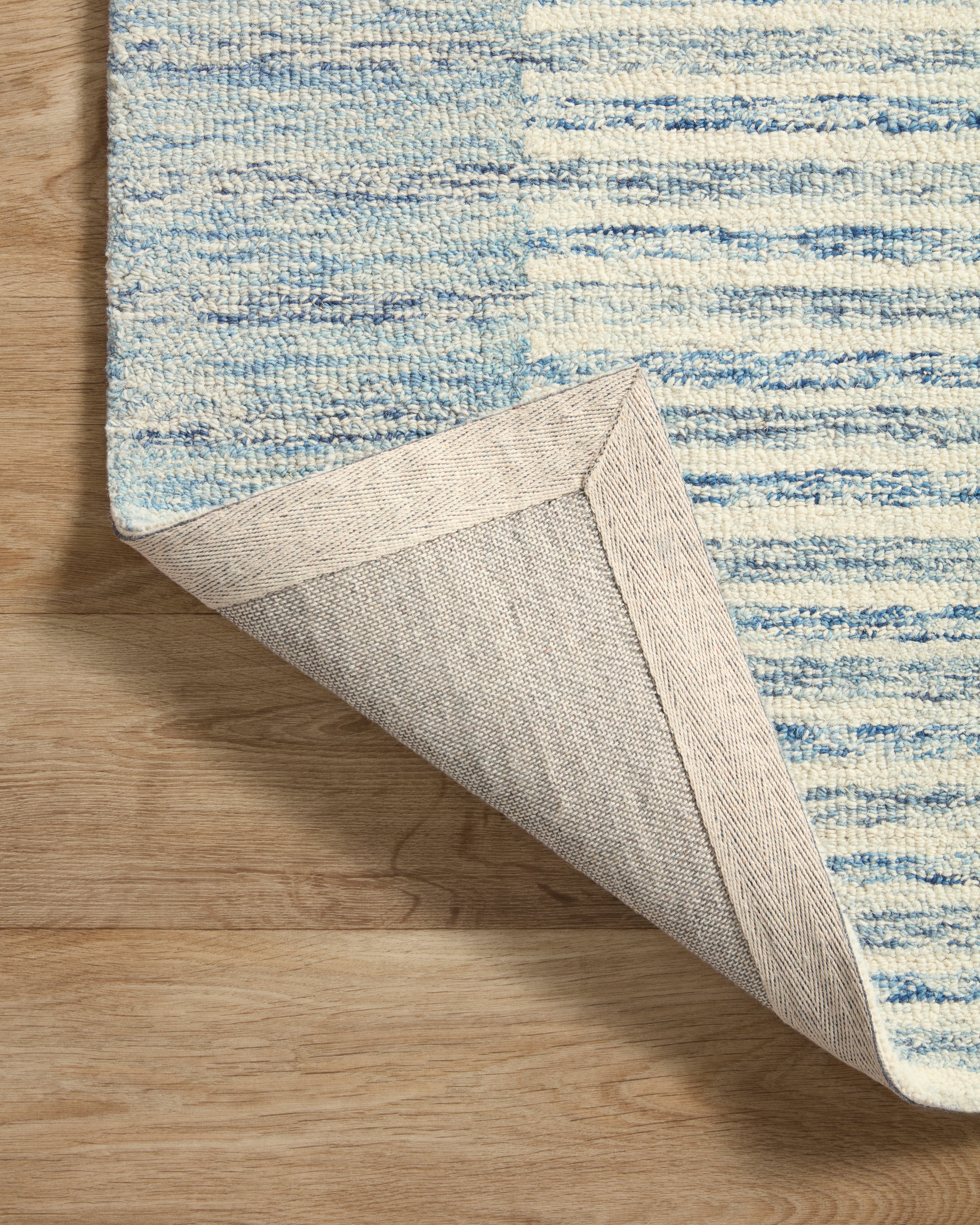 Chris Loves Julia x Loloi Chris Ivory / Denim Rug 1-RUGS Loloi