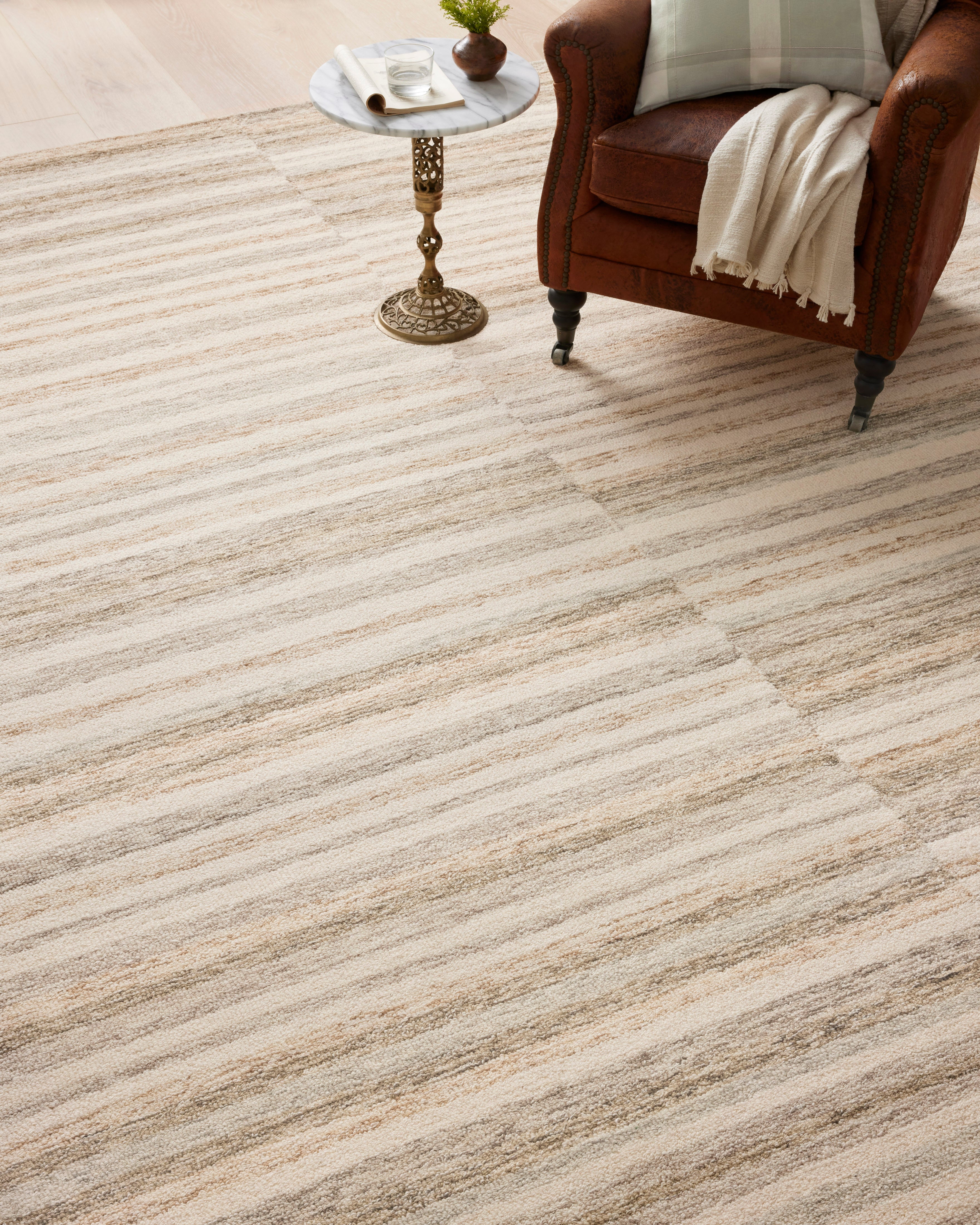 Chris Loves Julia x Loloi Chris Ivory / Clay Rug 1-RUGS Loloi