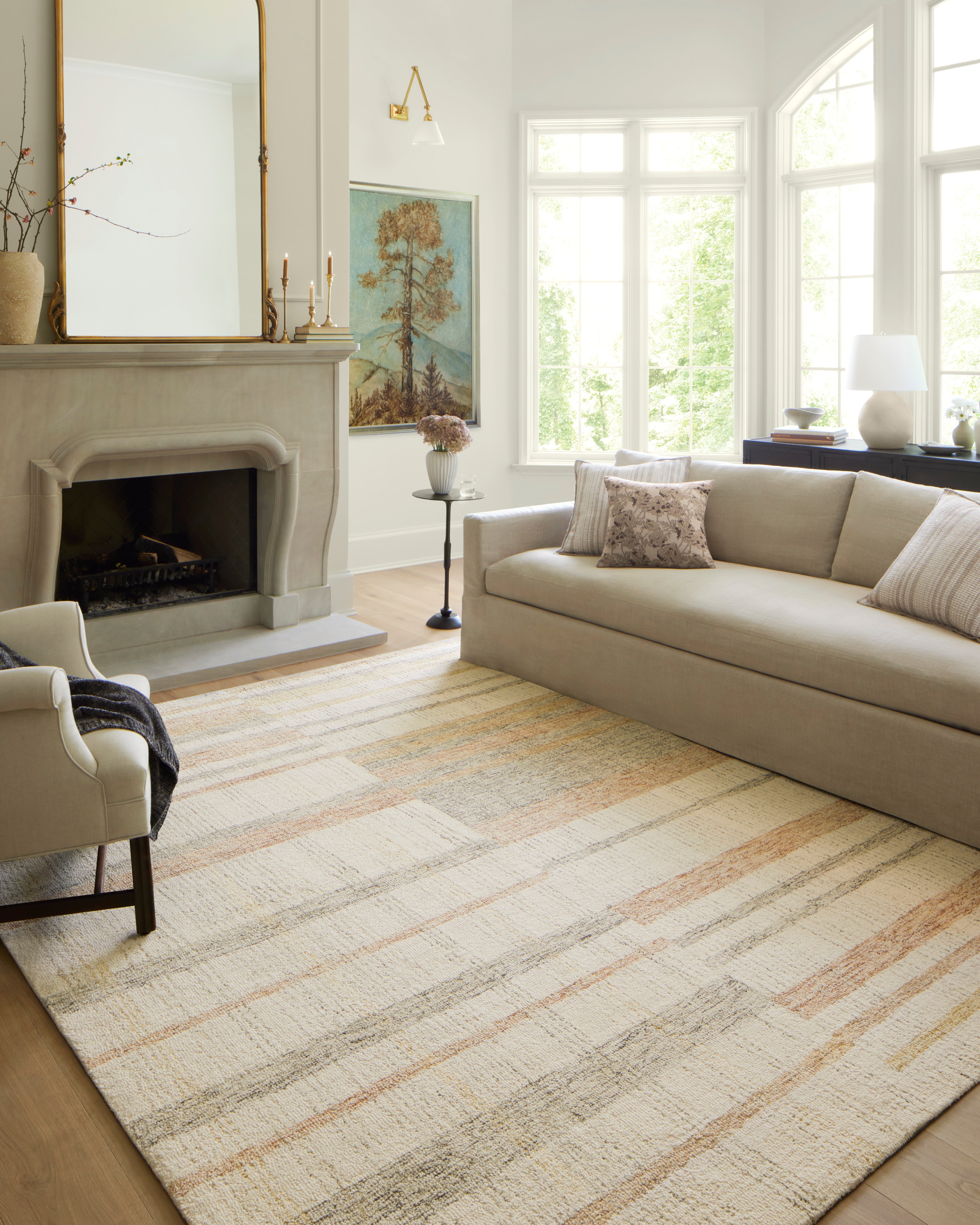 Chris Loves Julia x Loloi Chris Natural / Multi Rug 1-RUGS Loloi