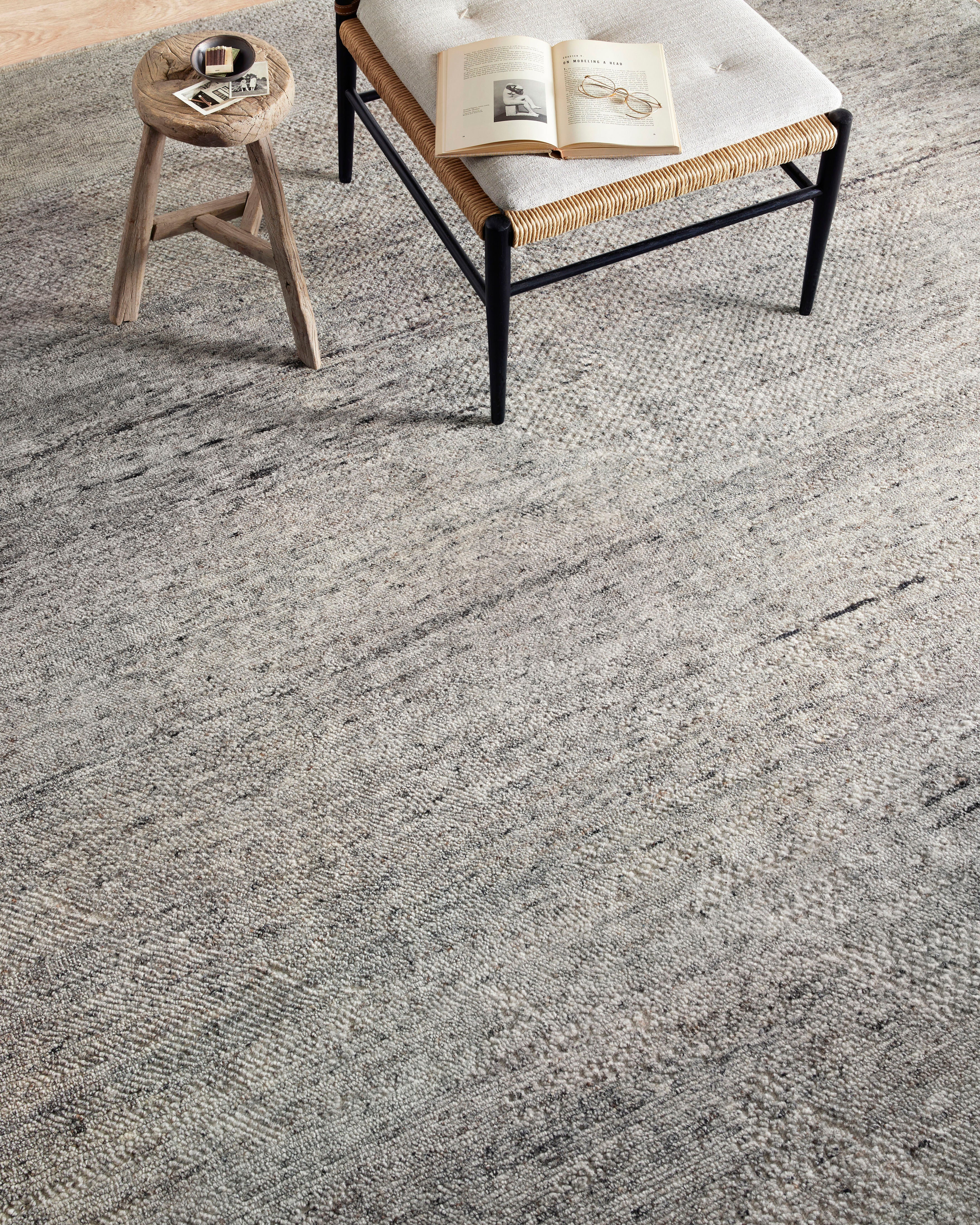 Amber Lewis x Loloi Collins Pebble / Silver Rug 2-patterned Loloi