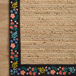 Rifle Paper Co. x Loloi Costa Natural / Black Rug 1-RUGS-patterned Loloi
