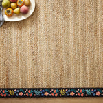 Rifle Paper Co. x Loloi Costa Natural / Black Rug 1-RUGS-patterned Loloi