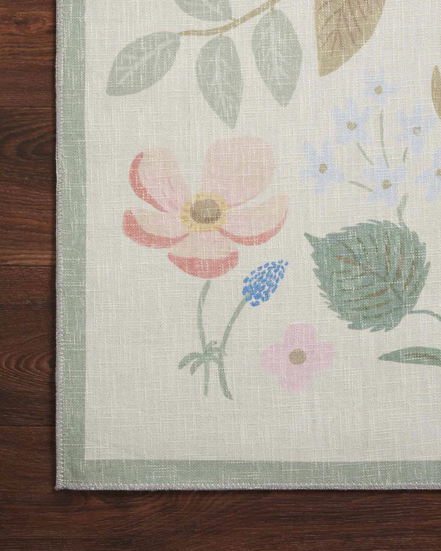 Rifle Paper Co. X Loloi/ Cotswolds Strawberry Fields Ivory Rug 3 - RUGS - patterned Loloi
