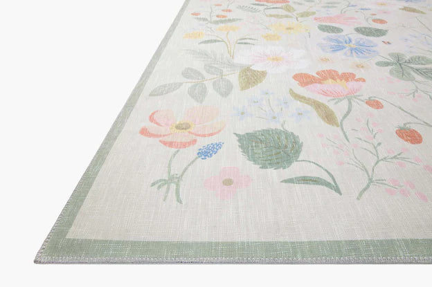 Rifle Paper Co. X Loloi/ Cotswolds Strawberry Fields Ivory Rug 3 - RUGS - patterned Loloi