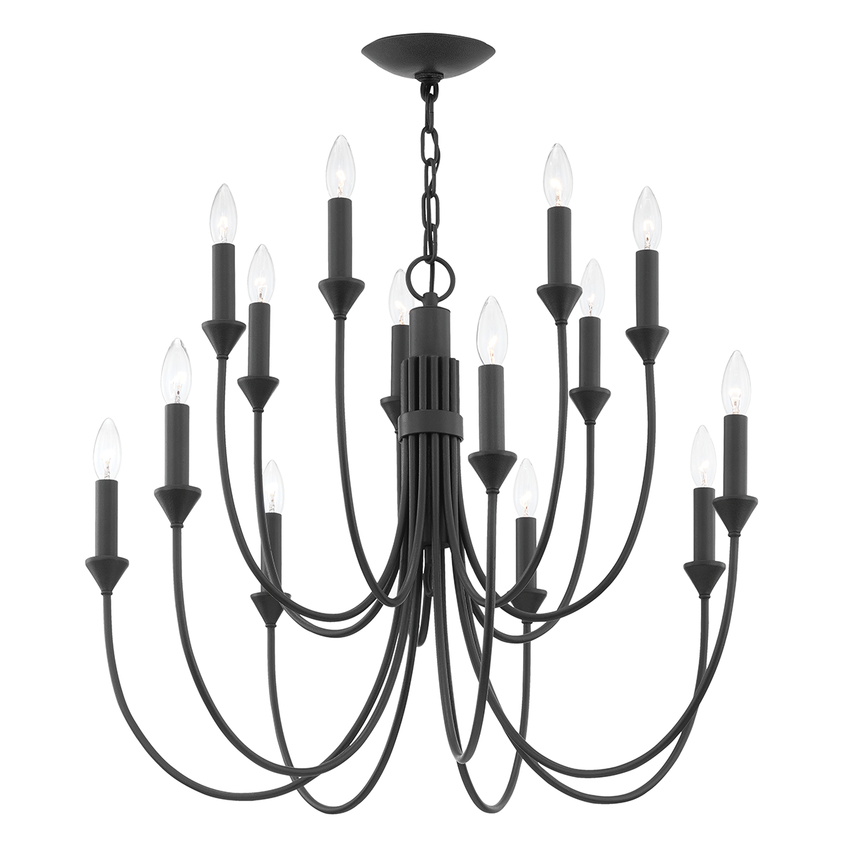 Cate Chandelier - Black Iron - Rug & Weave