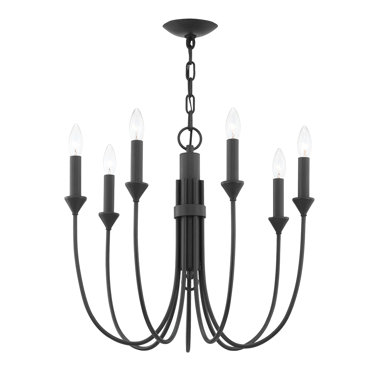 Cate Chandelier - Black Iron - Rug & Weave