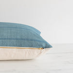 Cerulean Silk Bhujodi Fringe Pillow Cover 3 - PILLOWS - Bhujodi - cool Rug & Weave Pillows