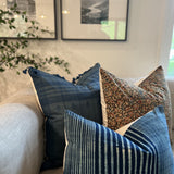 Cerulean Silk Bhujodi Fringe Pillow Cover 3 - PILLOWS - Bhujodi - cool Rug & Weave Pillows