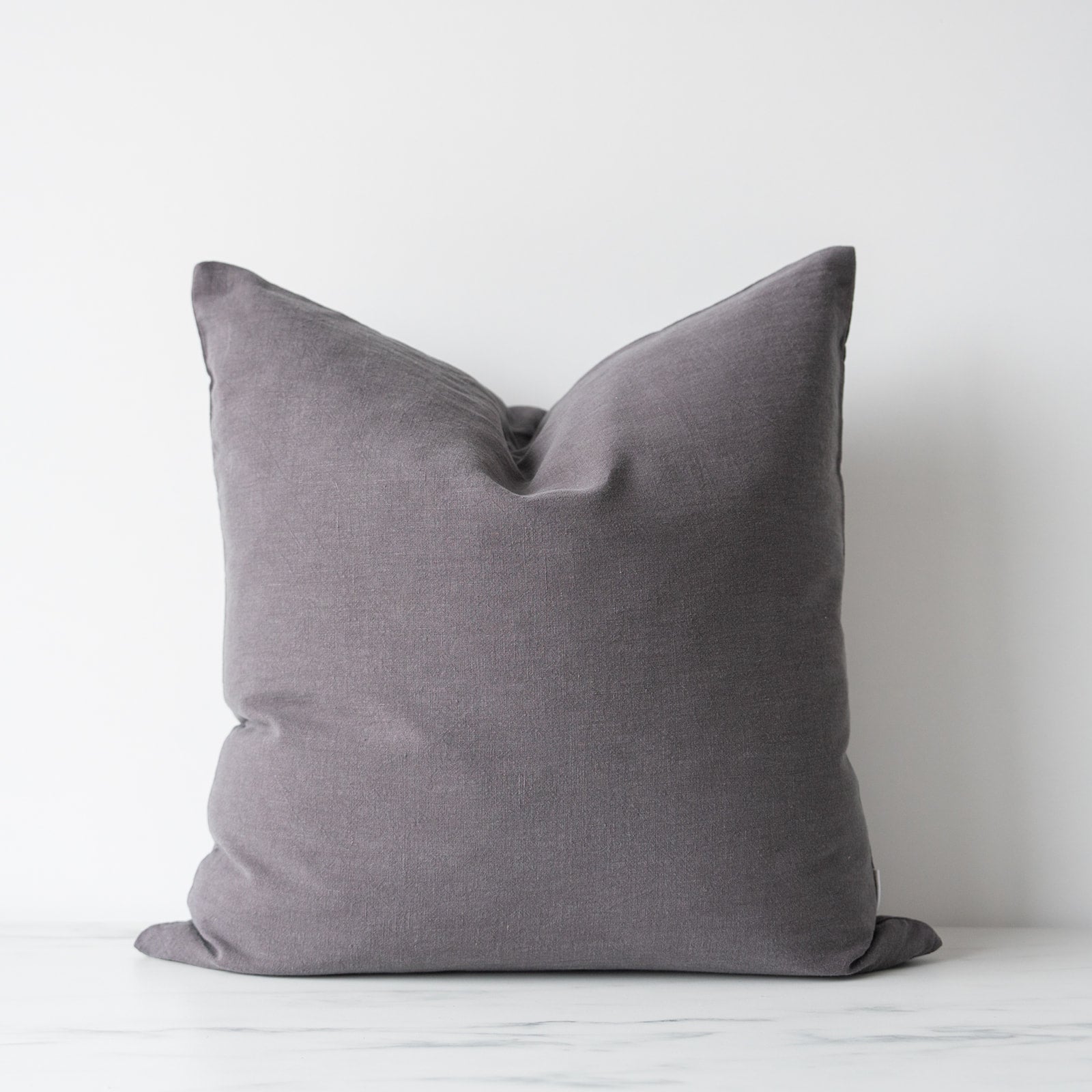 Charcoal Linen Pillow Cover