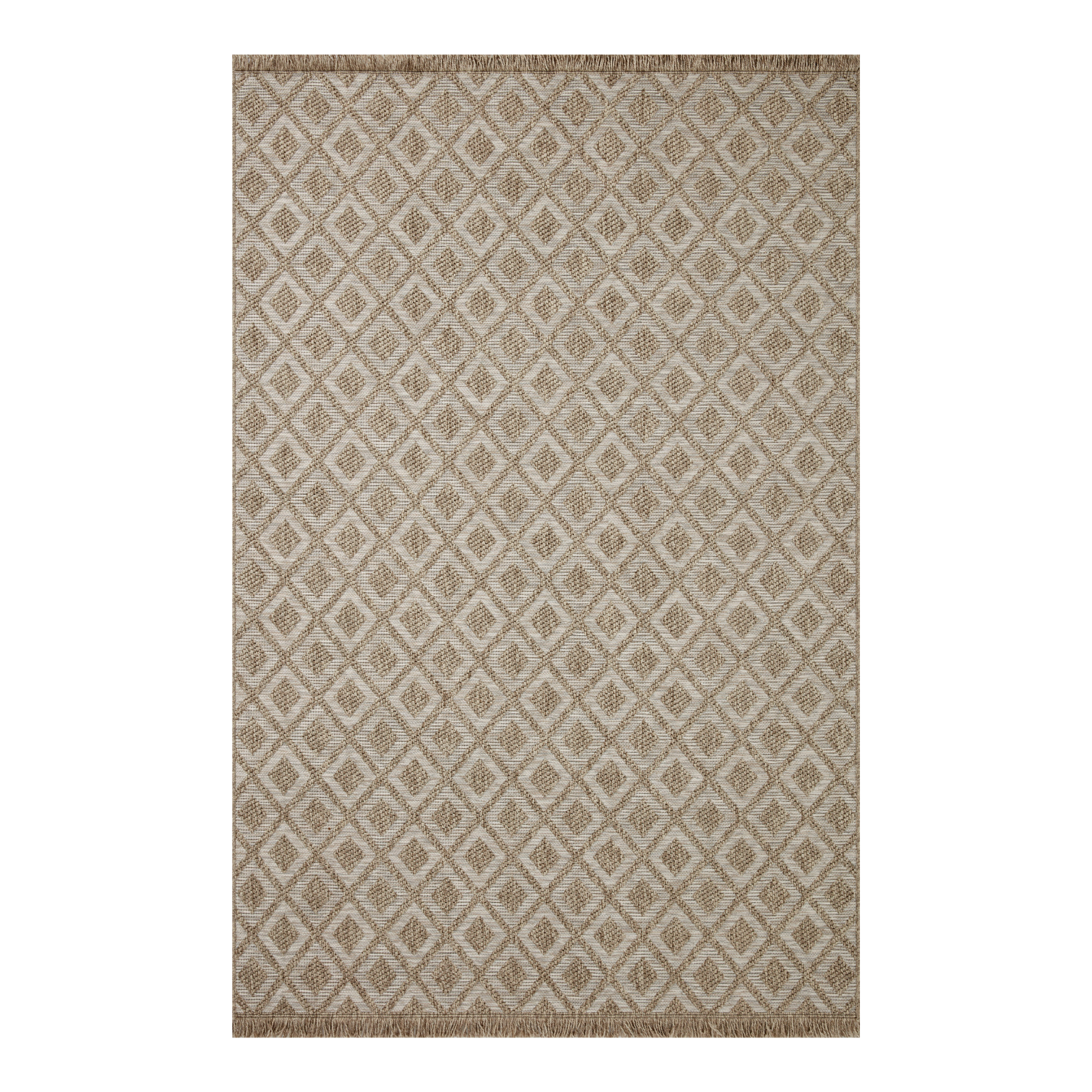 Loloi Dawn Natural Diamonds Outdoor Rug 5-Rugs - indoor/outdoor Loloi