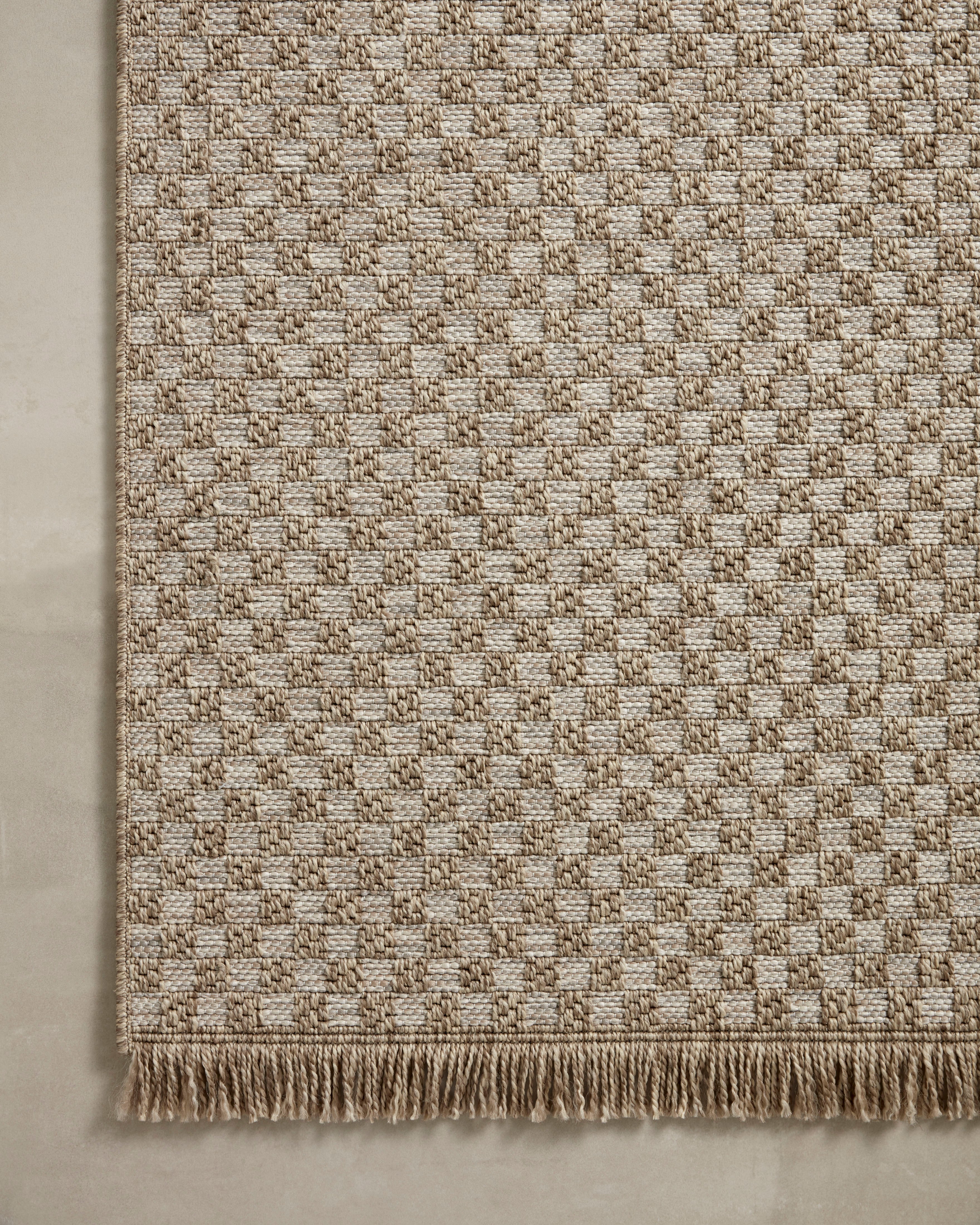 Loloi Dawn Natural Check Outdoor Rug 5-Rugs - indoor/outdoor Loloi
