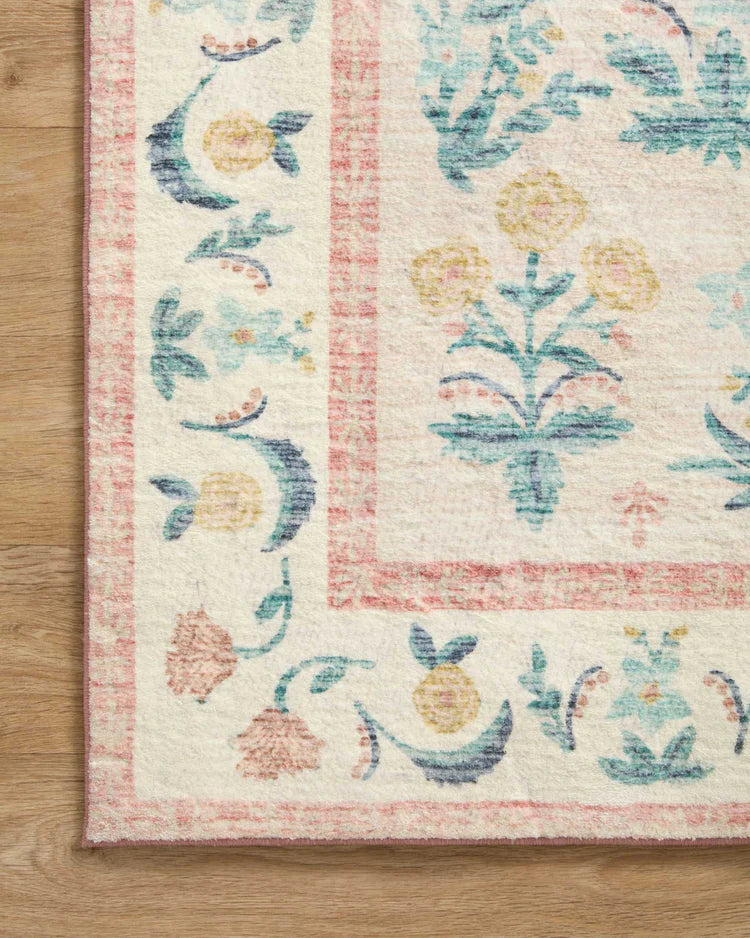 Rifle Paper Co. X Loloi/ Eden Mughal Rose Blush Rug 0-RUGS-patterned Loloi