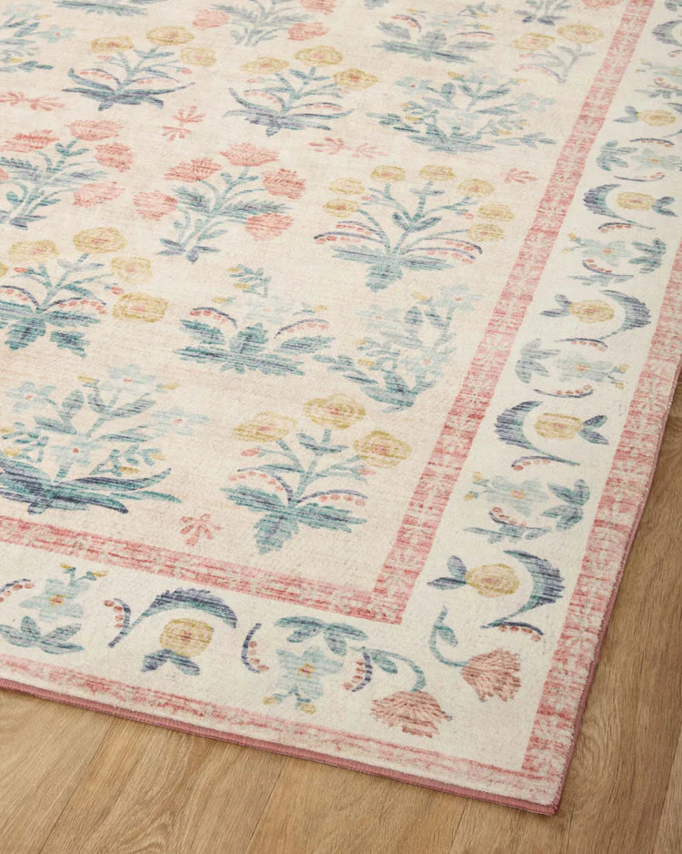 Rifle Paper Co. X Loloi/ Eden Mughal Rose Blush Rug 0-RUGS-patterned Loloi