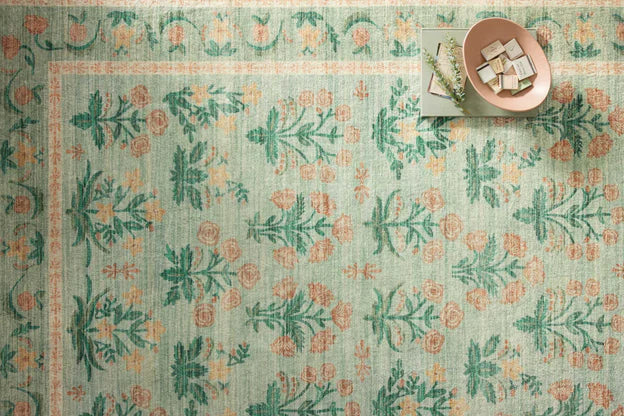 Rifle Paper Co. X Loloi/ Eden Mughal Rose Moss Rug 0-RUGS-patterned Loloi