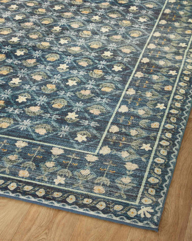 Rifle Paper Co. X Loloi/ Eden Lattice Indigo Rug 0-RUGS-patterned Loloi