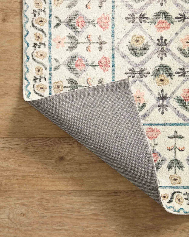 Rifle Paper Co. X Loloi Eden Lattice Ivory Rug 0-RUGS-patterned Loloi