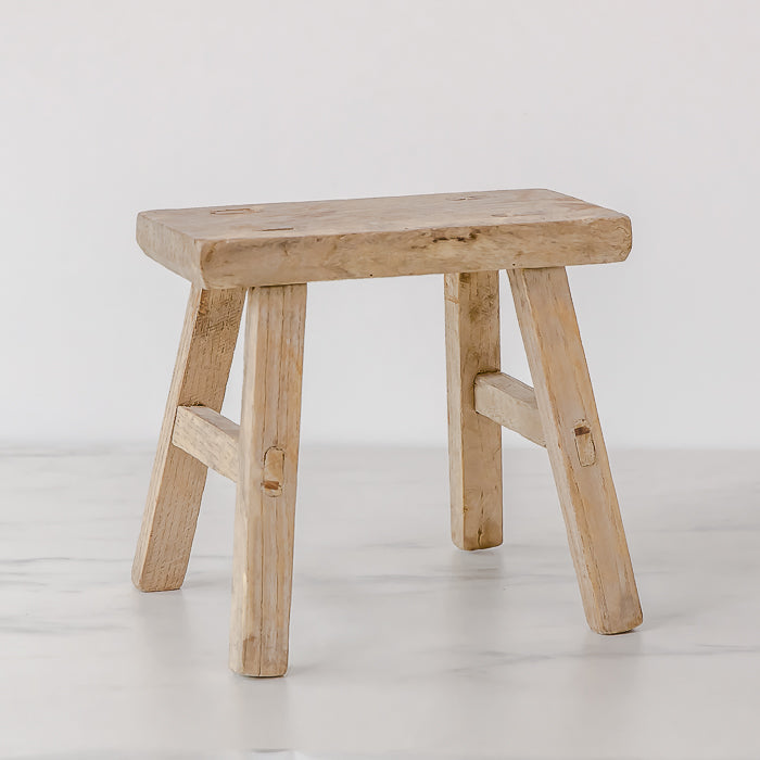 Extra Small Elm Wood Stool - Rug & Weave