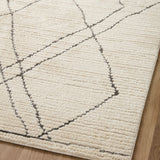 Loloi Fabian Ivory / Charcoal Sketched Lines Rug 0-RUGS - patterned Loloi