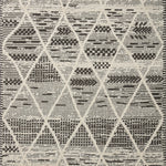 Loloi Fabian Charcoal / Ivory Diamond Rug 2-RUGS - patterned Loloi
