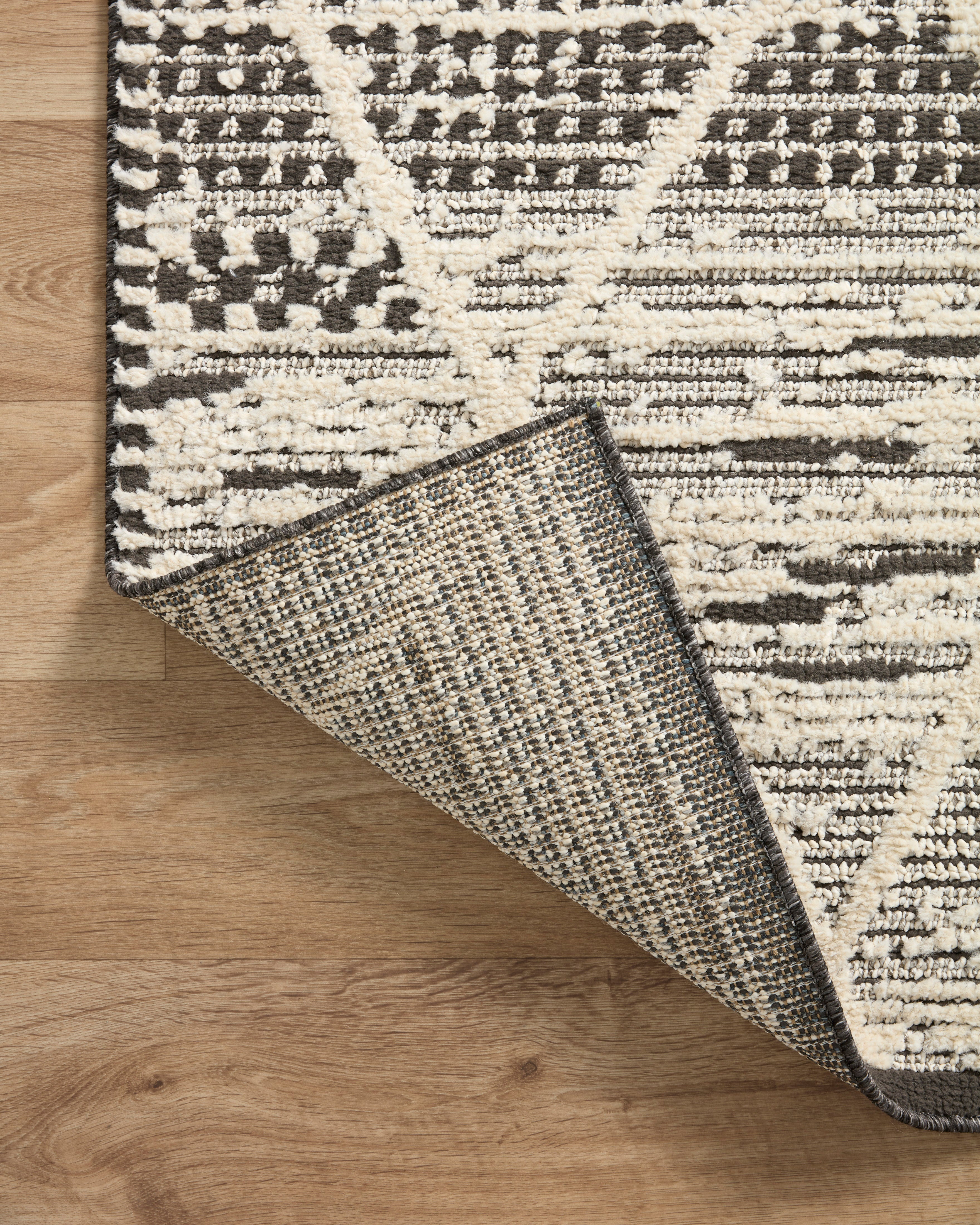Loloi Fabian Charcoal / Ivory Diamond Rug 2-RUGS - patterned Loloi