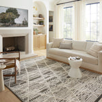 Loloi Fabian Charcoal / Ivory Diamond Rug 2-RUGS - patterned Loloi