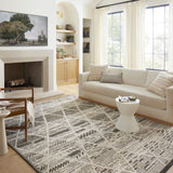 Loloi Fabian Charcoal / Ivory Diamond Rug 2-RUGS - patterned Loloi