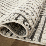 Loloi Fabian Charcoal / Ivory Linear Rug 2-RUGS - patterned Loloi