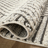 Loloi Fabian Charcoal / Ivory Linear Rug 2-RUGS - patterned Loloi