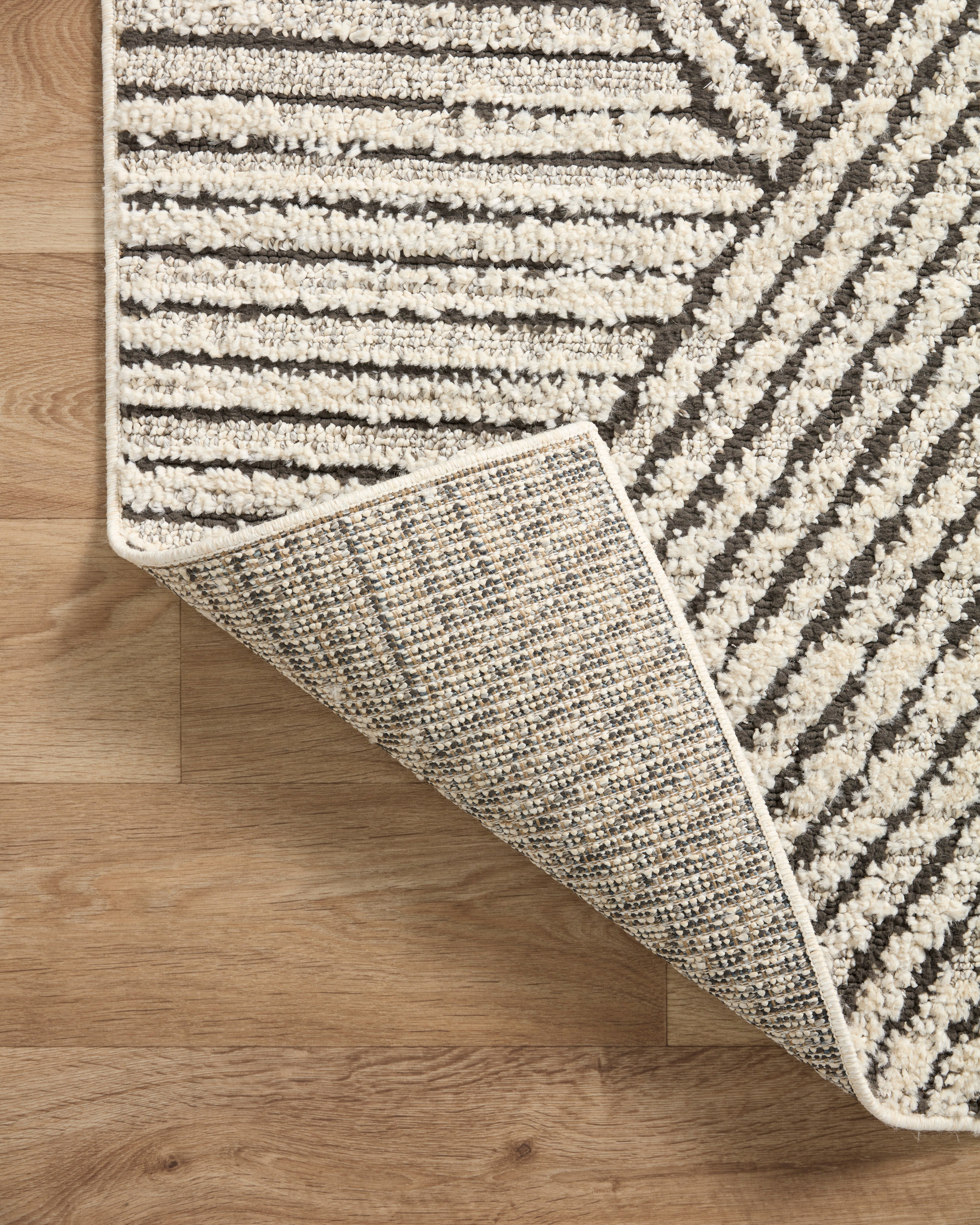 Loloi Fabian Charcoal / Ivory Linear Rug 2-RUGS - patterned Loloi