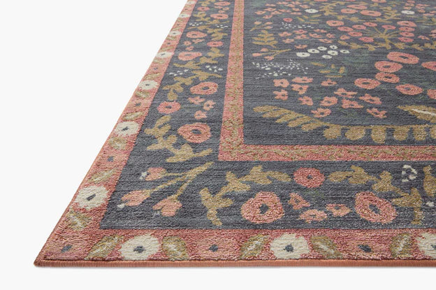 Rifle Paper Co. X Loloi/ Fiore Navy/ Rust Rug 3 - RUGS - patterned Loloi