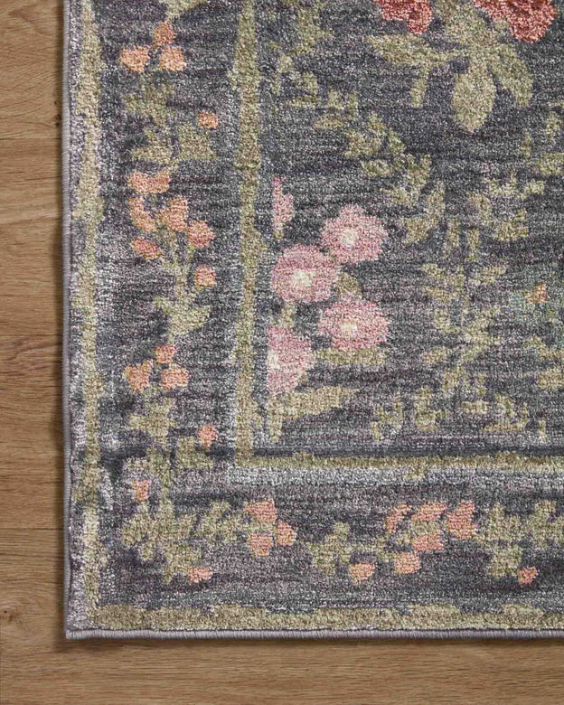 Rifle Paper Co. X Loloi/ Fiore Hawthorne Charcoal Rug 3 - RUGS - patterned Loloi