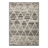 Loloi Fabian Charcoal / Ivory Diamond Rug 2-RUGS - patterned Loloi