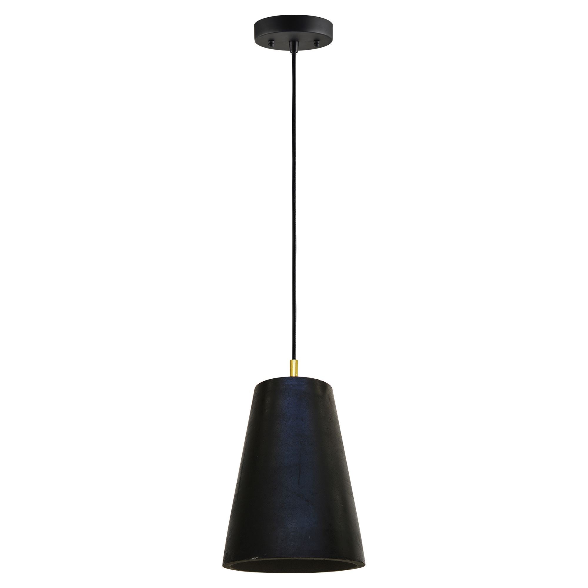 Fauna Black Concrete Pendant Light - Rug & Weave