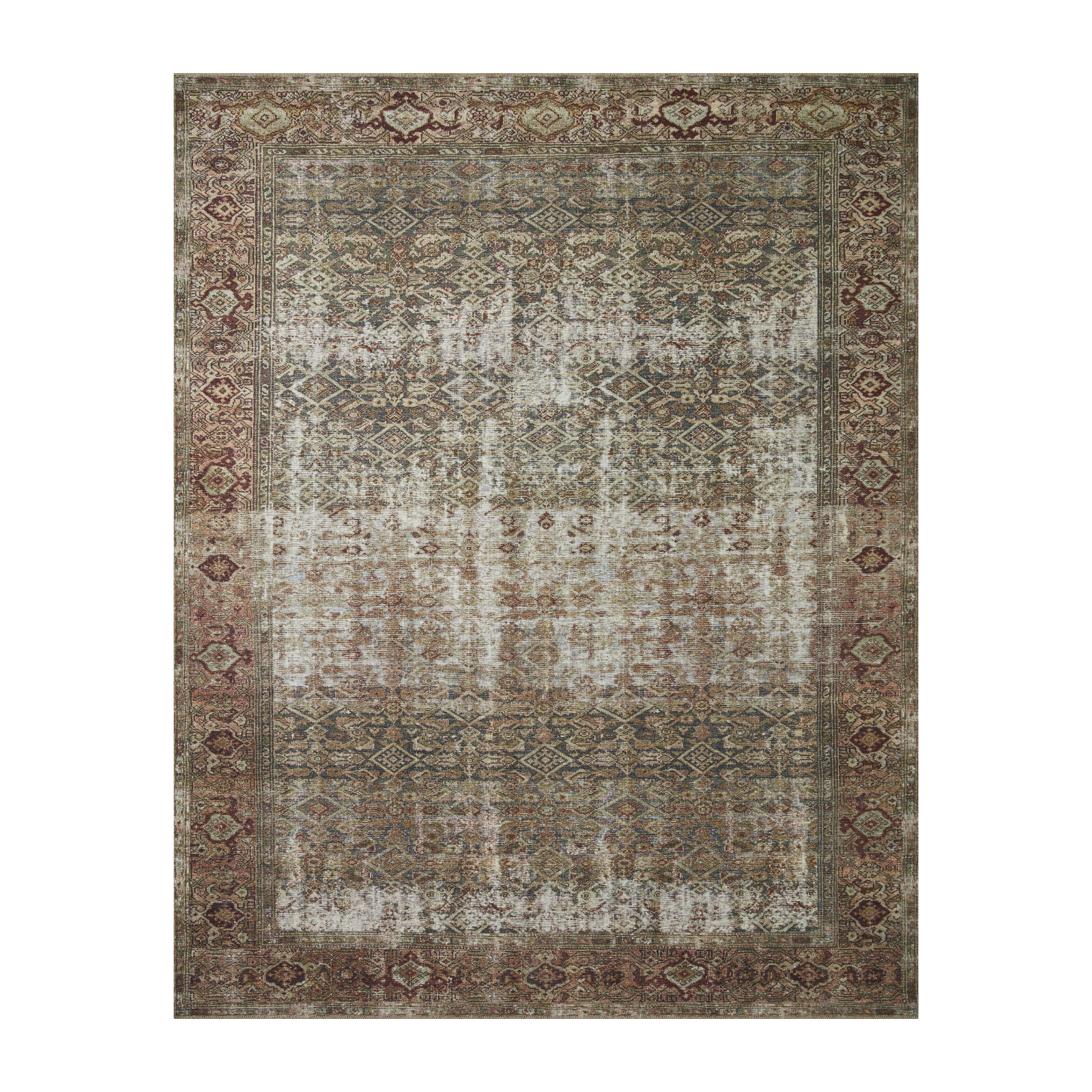 Amber Lewis x Loloi Georgie Moss / Salmon Rug - Rug & Weave