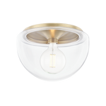 Grace Round Flush Mount LIGHTING - flush mount Hudson Valley Lighting 13.75" x 9.5" Aged Brass
