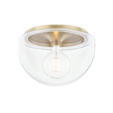Grace Round Flush Mount LIGHTING - flush mount Hudson Valley Lighting 13.75" x 9.5" Aged Brass