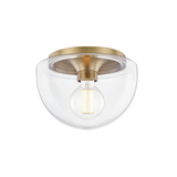 Grace Round Flush Mount LIGHTING - flush mount Hudson Valley Lighting 10" x 7" Aged Brass