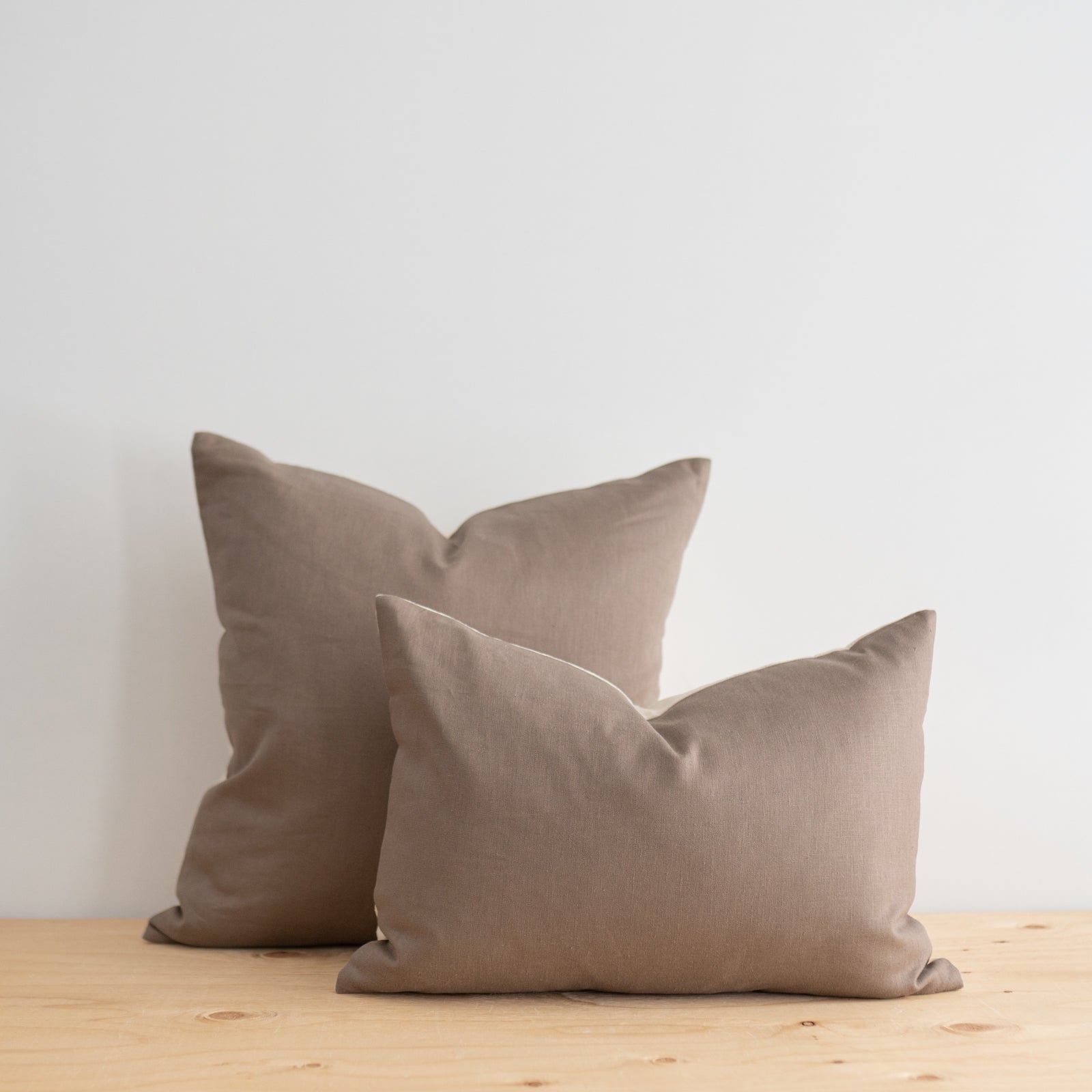 Greige Linen Pillow Cover - Rug & Weave