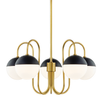 Renee Chandelier LIGHTING - chandelier Hudson Valley Lighting Aged Brass