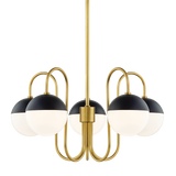 Renee Chandelier LIGHTING - chandelier Hudson Valley Lighting Aged Brass