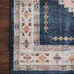 Loloi Heidi Denim / Blush Rug 1-RUGS-patterned Loloi