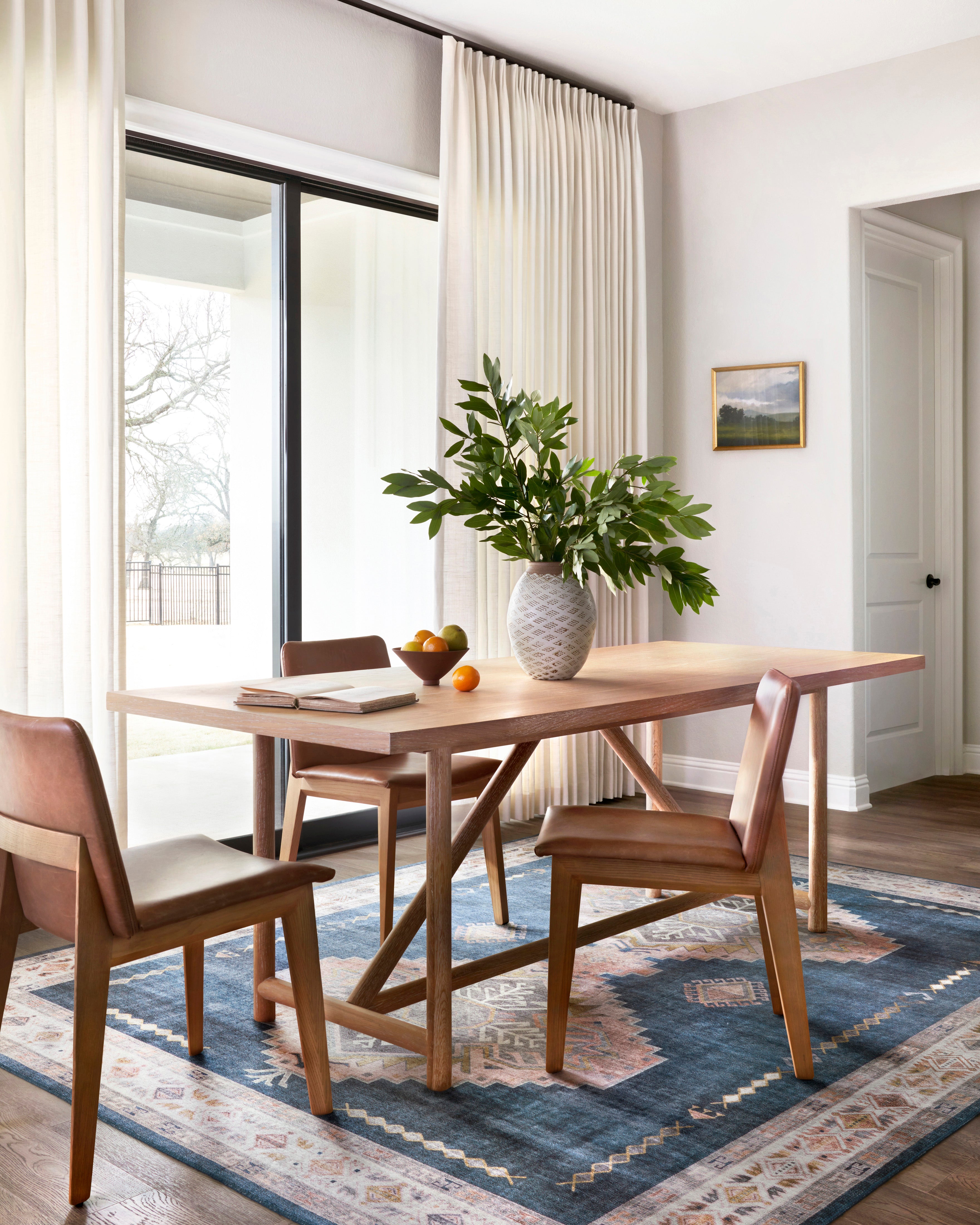 Loloi Heidi Denim / Blush Rug 1-RUGS-patterned Loloi