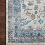 Loloi Heidi Ivory / Ocean Rug 1-RUGS-patterned Loloi