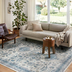 Loloi Heidi Ivory / Ocean Rug 1-RUGS-patterned Loloi