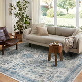 Loloi Heidi Ivory / Ocean Rug 1-RUGS-patterned Loloi