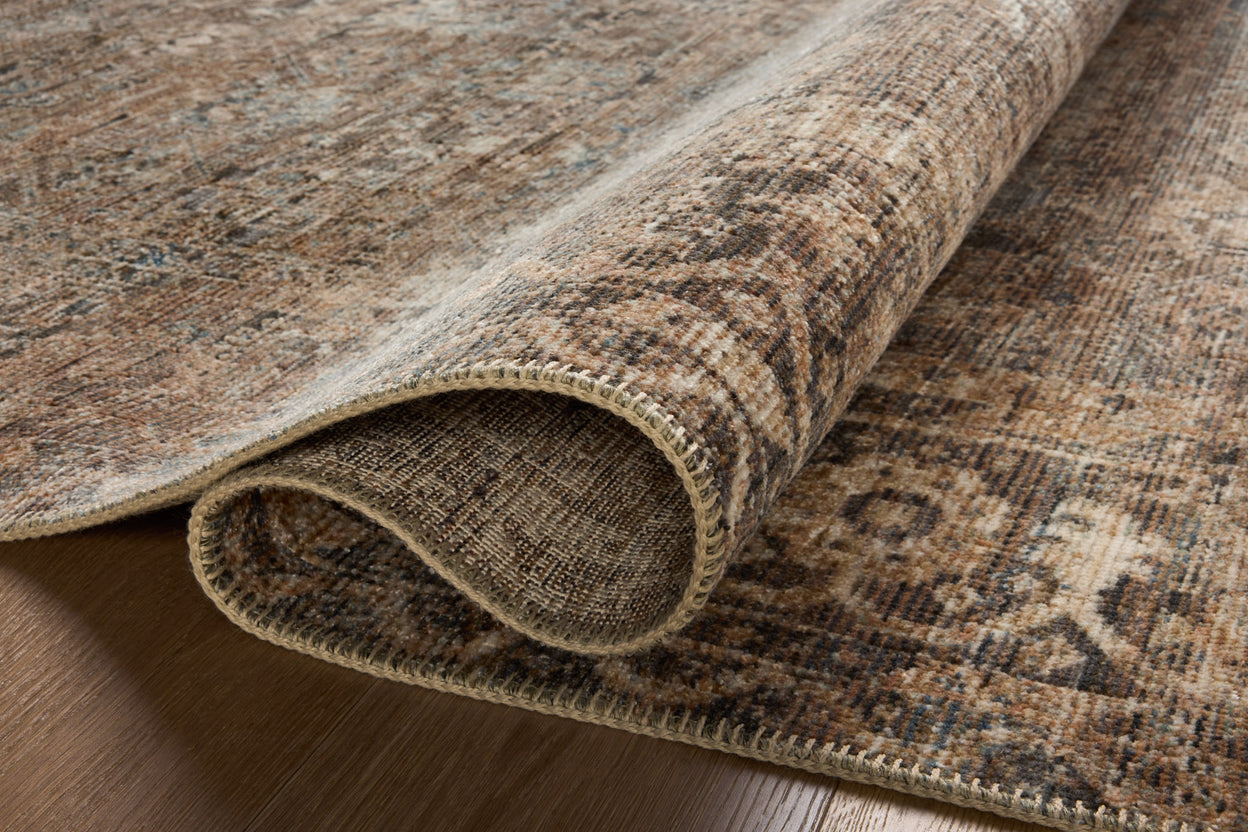 Loloi Heritage Mocha / Denim Rug 0-RUGS-patterned Loloi