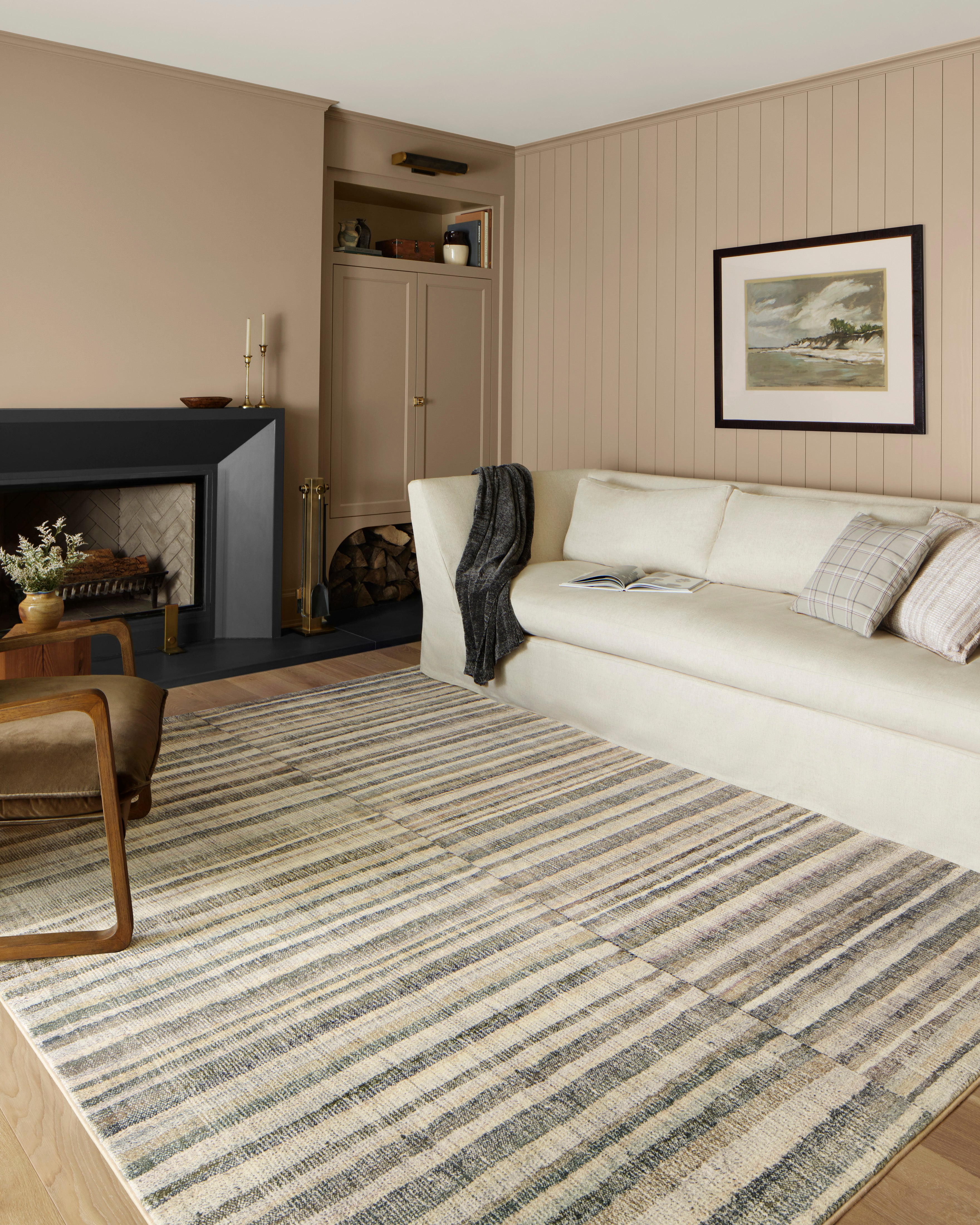 Chris Loves Julia x Loloi Humphrey Natural / Moss Rug 0-RUGS Loloi